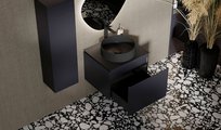 Тумба под раковину Jorno Stone 60, подвесная, антрацит Stn.01.60/P/A/JR