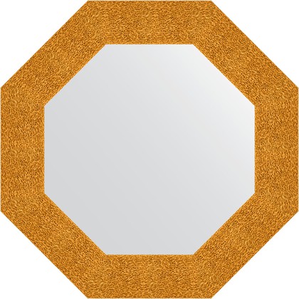 Зеркало Evoform Octagon 610x610 в багетной раме 90мм, чеканка золотая BY 7350