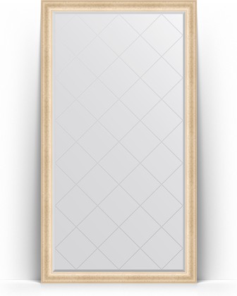Зеркало Evoform Exclusive-G Floor 1100x2000 пристенное напольное, с гравировкой, в багетной раме 82мм, старый гипс BY 6350