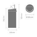 Мусорный бак Brabantia Touch Bin New, 30л, матовая сталь с защитой от отпечатков пальцев 115462