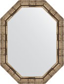 Зеркало Evoform Polygon 630x830 в багетной раме 73мм, серебряный бамбук BY 7127