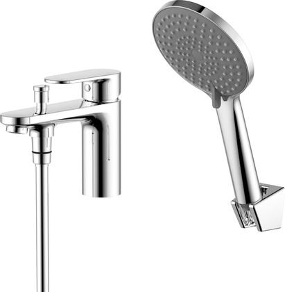 Смеситель врезной на борт ванны Aquatek Ника, на 1 отверстие, хром AQ1844CR