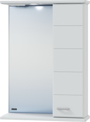 Зеркальный шкаф Санта Омега 500x760x155, со светильником, белый 107002