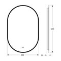 Зеркало с окантовкой Defesto Aura 40x60, LED подсветка, ИК-выключатель, тёплый белый свет DF 2931R