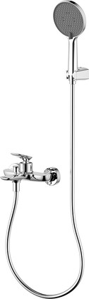 Смеситель для ванны AQUAme Como, душевой набор 3jet, хром AQM6512CR