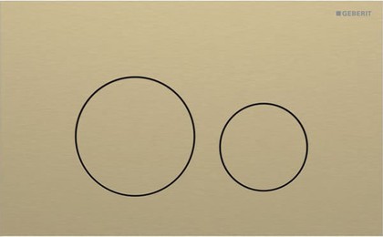 Клавиша для двойного смыва Geberit Sigma40, круглая, Латунь / Матированный, с легкоочищаемой поверхностью 115.628.QF.1