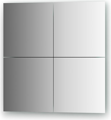 Зеркальная плитка Evoform Reflective со шлифованной кромкой, комплект 4шт, квадрат 25х25см, серебро BY 1408