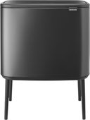 Мусорный бак Brabantia Bo Touch Bin 3x11л, трёхсекционный, тёмно-серый 233586