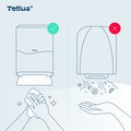 Диспенсер Tellus HT3 для листовых полотенец моносложения, белый 913000