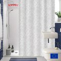 Штора для ванной комнаты Spirella Peer, 180x200см, текстиль, белый 1020618