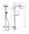 Душевая стойка Hansgrohe Crometta E Showerpipe 240 1jet, термостат для душа, хром 27271000