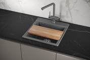 Кухонная мойка Granula Estetica ES-4701, 470x500, кварц, Графит 4701, ГРАФИТ