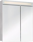 Зеркальный шкаф Dreja Uni 70, с LED-подсветкой, белый 99.9002