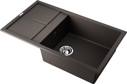 Кухонная мойка Omoikiri Sumi 86-ES с крылом, tetogranit, эспрессо 4997233