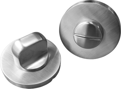 Дверная завёртка Colombo, d50, фиксатор WC, накладка-стопор, хром матовый FF19 BZG cromat