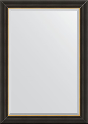Зеркало Evoform Definite 740x1040 в багетной раме 71мм, чёрное дерево с золотом BY 3926