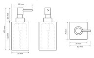 Дозатор для жидкого мыла Bemeta Vista, бежевый, хром 120109016-101