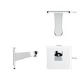 Держатель верхнего душа AQUAme L180, настенный, хром AQM8701CR