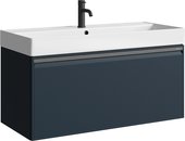 Подвесная тумба Aqwella Pure 100см, с одним ящиком, серый PUR0110GRM