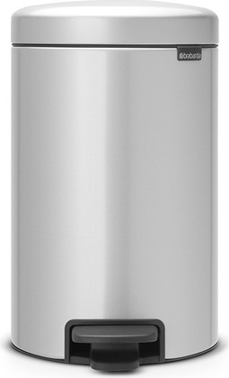 Бак для мусора Brabantia Newicon 12л, с педалью, серый металлик 113680