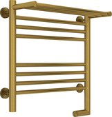 Полотенцесушитель электрический Сунержа Богема 2.0, с полкой, 500x500, МЭМ справа, состаренная латунь 051-5207-5050