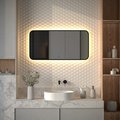Зеркало с окантовкой Defesto Aura 100x50, LED подсветка, ИК-выключатель, тёплый белый свет DF 2975RH