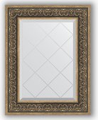 Зеркало Evoform Exclusive-G 590x760 с гравировкой, в багетной раме 101мм, вензель серебряный BY 4035