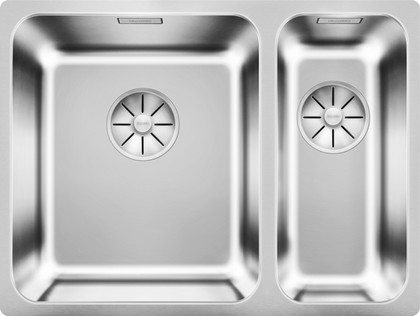 Кухонная мойка Blanco Solis 340/180-IF, с отводной арматурой, чаша слева, полированная сталь 526131