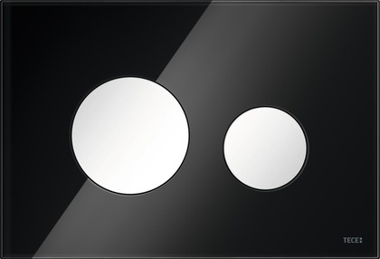 Кнопка управления TECE loop, система двойного смыва, стекло чёрное, клавиши белые 9240654