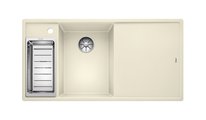 Кухонная мойка Blanco Axia III 6S, клапан-автомат, доска из белого стекла, чаша слева, жасмин 524658