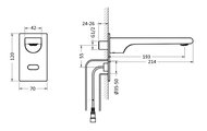 Смеситель для раковины Aquatek Лира, настенный, электронный, хром AQ5413CR