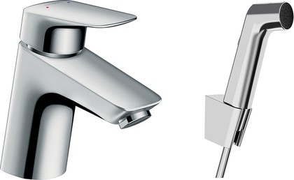 Смеситель для раковины Hansgrohe Logis с гигиеническим душем, хром 71290000