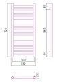 Комбинированный полотенцесушитель Сунержа Богема-Профи, 800x300, прямая перемычка, полированная сталь 00-5102-8030