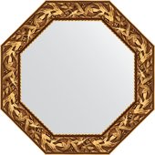 Зеркало Evoform Octagon 730x730 в багетной раме 99мм, византия золото BY 7371