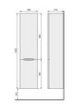Пенал Jorno Modul, подвесной, белый Mоl.04.150/P/W