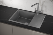 Кухонная мойка Granula Estetica ES-7003, 700x500, с крылом, кварц, Графит 7003, ГРАФИТ