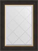 Зеркало Evoform Exclusive-G 540x710 с гравировкой в багетной раме 71мм, черное дерево с золотом BY 4529