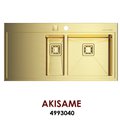 Кухонная мойка Omoikiri Akisame 100-2-IN-LG-R, чаша справа, золото 4993040