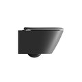 Унитаз подвесной GSI Modo+ 540x370, Swirlflush 2.0, с креплением, Ardesia matt чёрный матовый 8415FR226