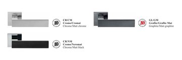 Ручка дверная Colombo Alba, 50x50, с накладкой классик, хром матовый, хром LC91R cromo/cromat