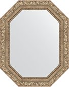 Зеркало Evoform Polygon 600x750 в багетной раме 85мм, виньетка античное серебро BY 7150