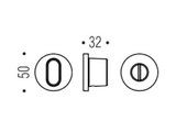 Накладка-стопор Colombo Rosetta, d50, комплект, графит глянцевый SE19 grafite