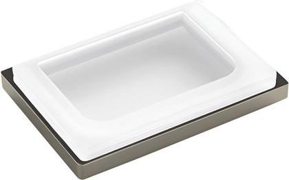 Мыльница Colombo Look, настольная, матовое стекло, PVD, нержавеющая сталь B1640.HPS1-VAN