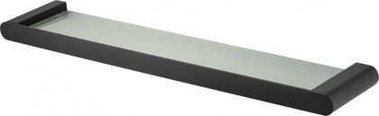 Стеклянная полка для ванной Wonzon & Woghand Carbon, чёрный матовый WW-7727