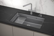 Кухонная мойка Granula Kitchen Space KS-7303U, 730x450, подстольный монтаж, кварц, Алюминиум 7303U, АЛЮМИНИУМ