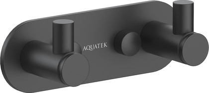 Крючок двойной Aquatek Европа, чёрный матовый AQ4102MB