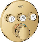 Термостат для душа Grohe Grohtherm SmartControl круглый, 3 потребителя, холодный рассвет глянцевый 29121GL0