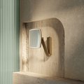 Косметическое зеркало Keuco iLook_move, подсветка, квадратное, выключатель, увеличение х5, бронза шлифованная 17 613 039 004