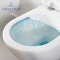 Унитаз подвесной Villeroy & Boch O.novo, безободковый, сидение Soft Close, Альпийский белый CeramicPlus 5660HRR1