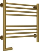 Полотенцесушитель электрический Сунержа Богема 2.0, прямая, 500x500, МЭМ слева, состаренная латунь 051-5204-5050